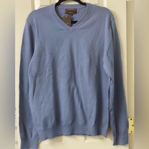 Merona Men’s Blue V-Neck Sweater Size Large. NWT